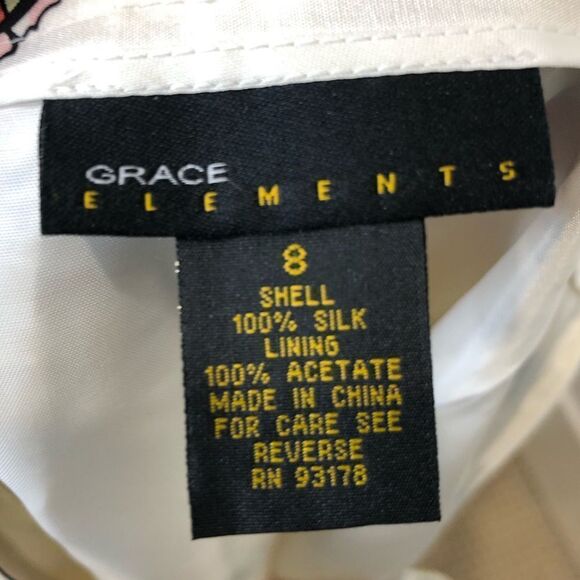 Grace Elements silk butterfly pleated skirt size 8 - Picture 8 of 8